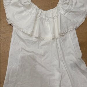 Ravel Cream Blouse with Ruffle Detail